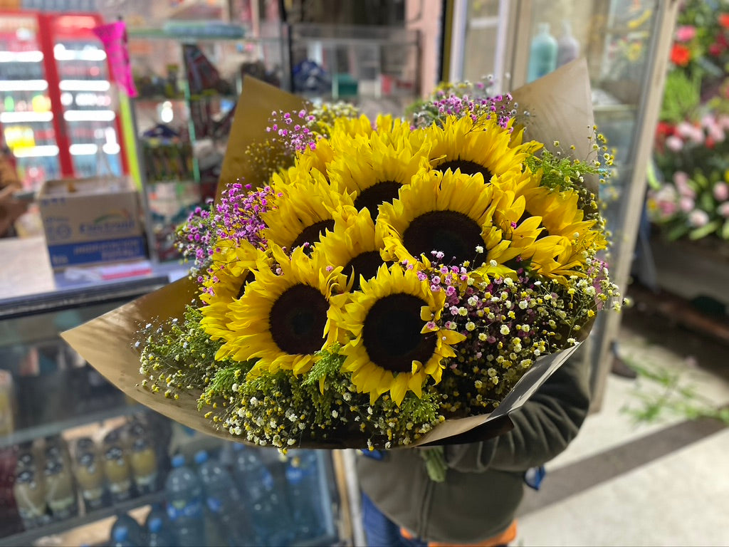 Ramo de 10 girasoles