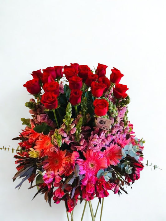fuente de rosas redondo