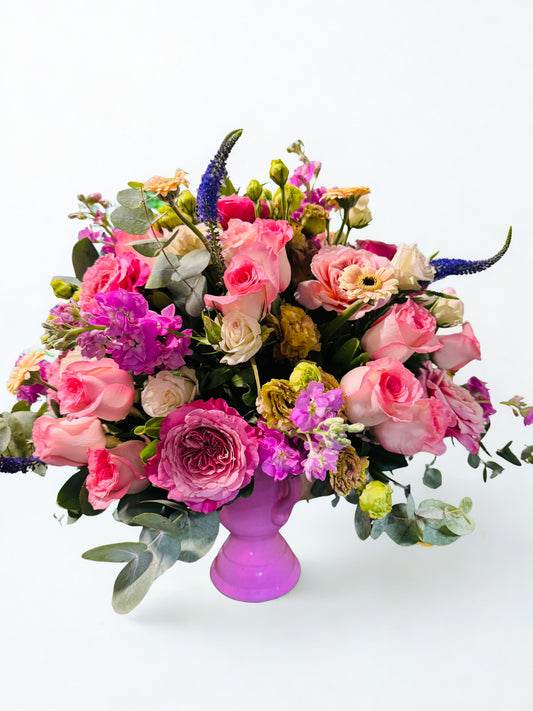 copa de ceramica de rosas