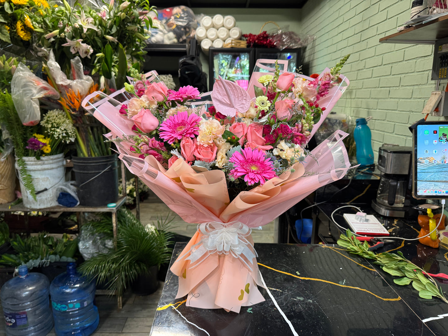 Ramo coreano rosa mediano